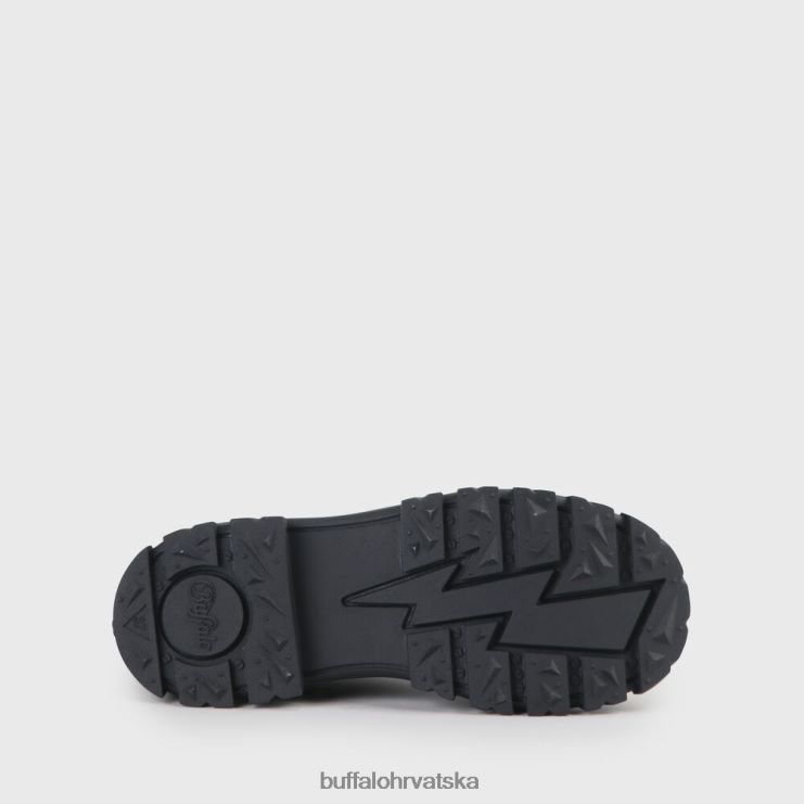crno Buffalo aspha lace up hi bootie flat vegan |čizme TDD6T847